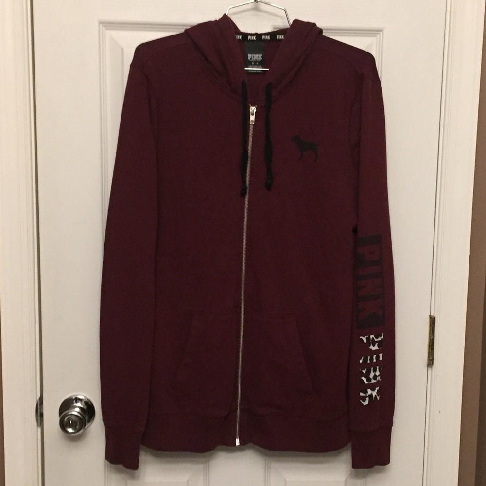 Pink Zip Up Hood Size Medium